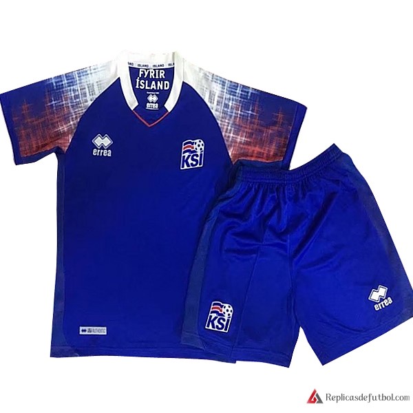 Camiseta Seleccion Islandia Primera equipación Niños 2018 Azul